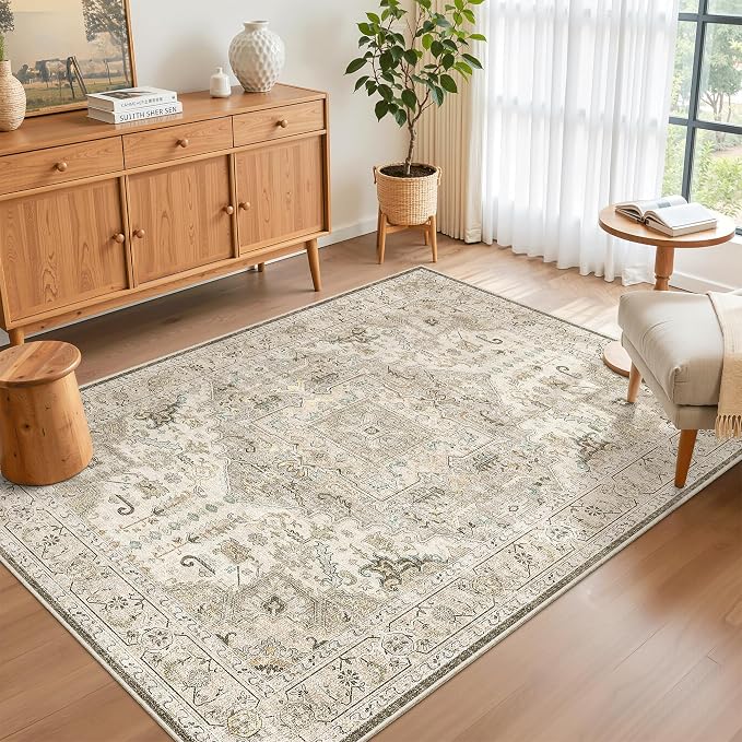 Madane Area Rug 4x6 Washable Rugs Vintage - Image 2