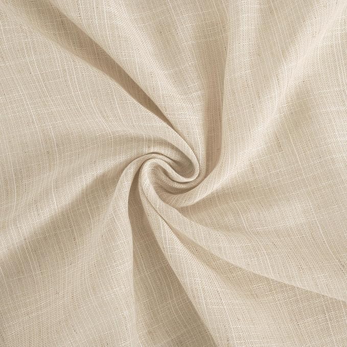BGment 30 Inch Linen Curtains, Small Drapes Natural Semi Sheer Lightweight - Image 8