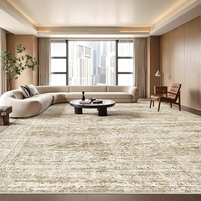 8x10 Area Rugs for Living Room, Large Washable Rug, Dining Room, Low Pile by Restydon