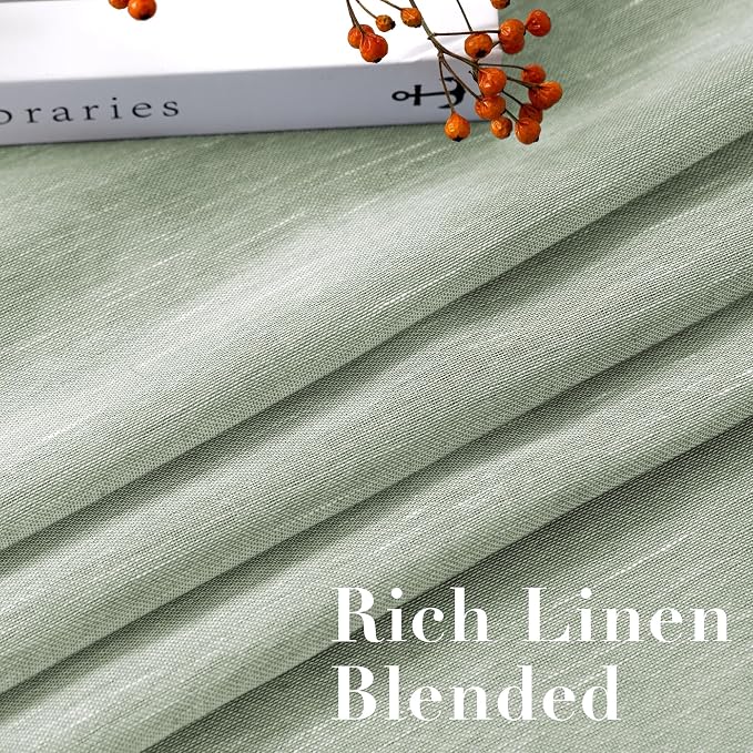 H.VERSAILTEX Linen Curtains Flax Linen Blended Curtain Panels - Image 4