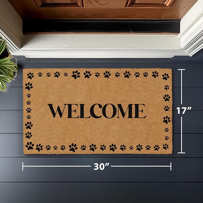Barnyard Designs Natural Coco Coir Non-Slip Doormat | Heavy-Duty Welcome Mat - Image 3