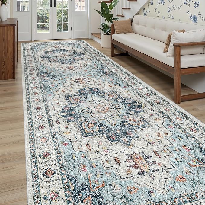 Madane 4x10 Wide Hallway Runner Rug Washable - Image 2