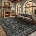 6x9 Area Rugs - Washable Vintage Retro Living Room Rug, Soft Ultra Thin Non by Yarooge
