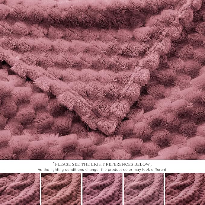 EXQ Home Gentle Soft Fleece Throw Blanket – Cozy Lightweight 3D Imitation - Image 7