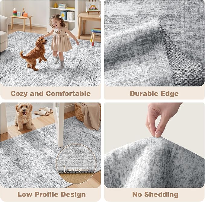 Kitchen Rugs Sets of 2, 2x3 2x4 Rug Runner, Dining Room, Soft Runner Rug - Image 7