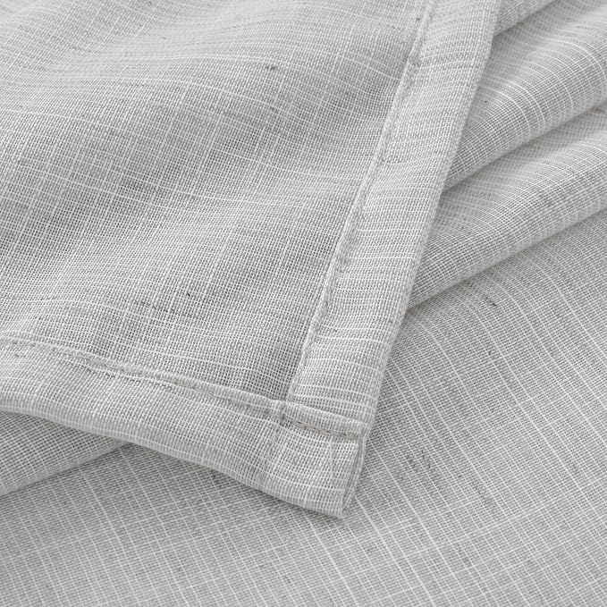 BGment Light Grey Linen Sheer Curtains - Image 8