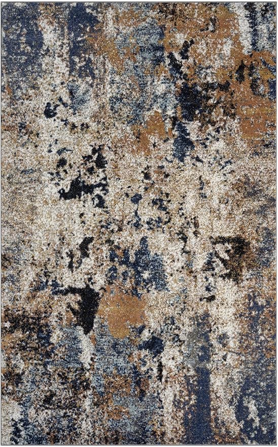 Keen Home Design Area Rugs - 4x6 Non-Shedding, Abstract Rugs for Kitchen, Living Room, Bedroom, Dining Room, Entryway - Size: 4' x 6', Multi