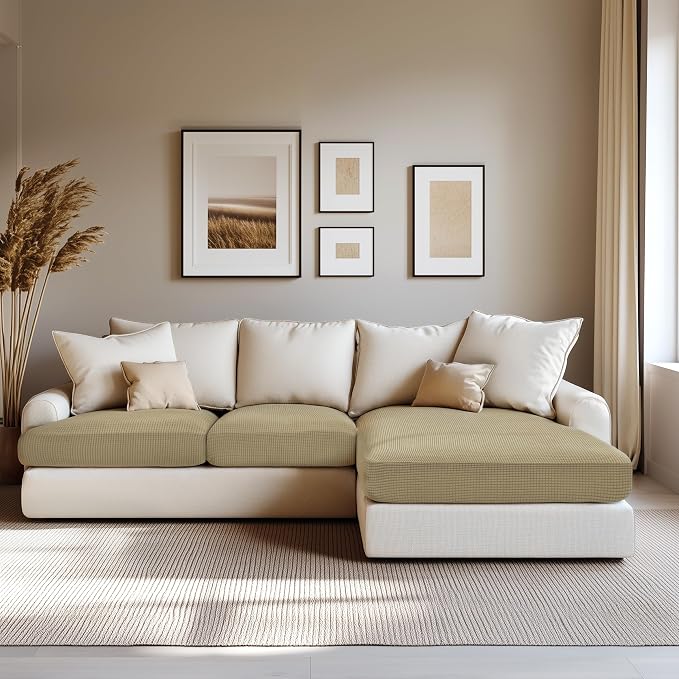 Hokway Stretch Chaise Cover Individual Couch Cushion Slipcovers Reversible - Image 2