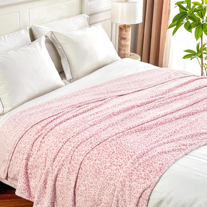 Edenleaf Leopard Print Blanket Fleece Throw - Image 3