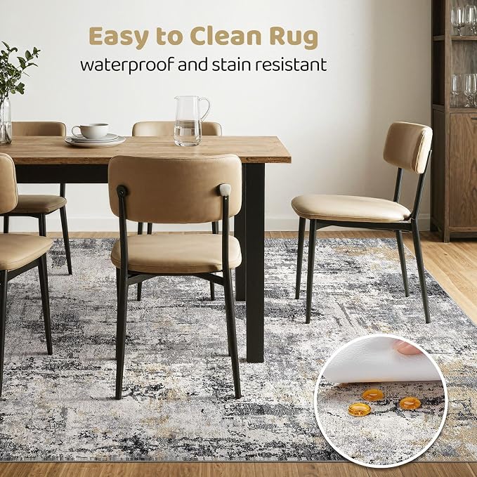 LOONGRUG 10x14 Area Rugs Washable Large Neutral Modern Living Room Rug | - Image 6