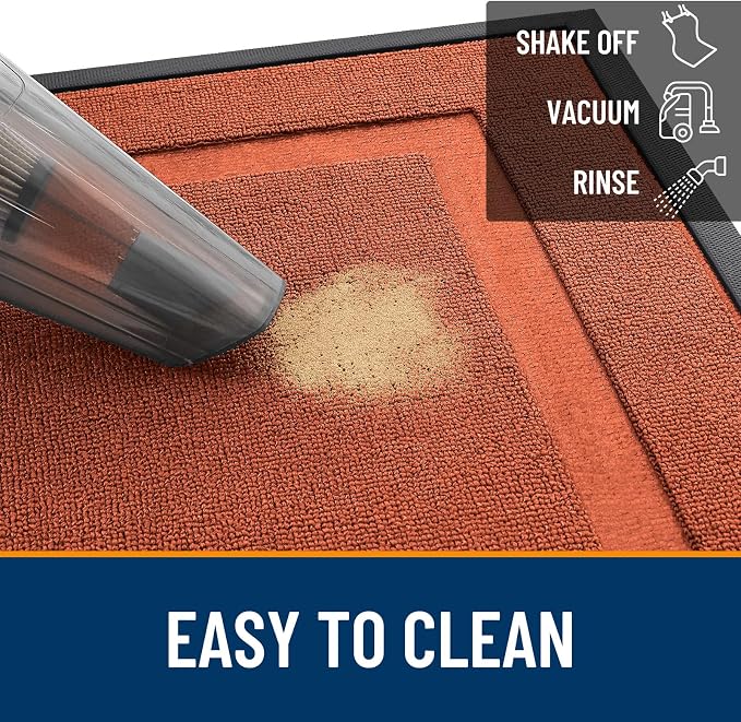 OLANLY Front Door Mat Outside 29.5x17, All-Season Heavy-Duty Rubber Doormat | - Image 6