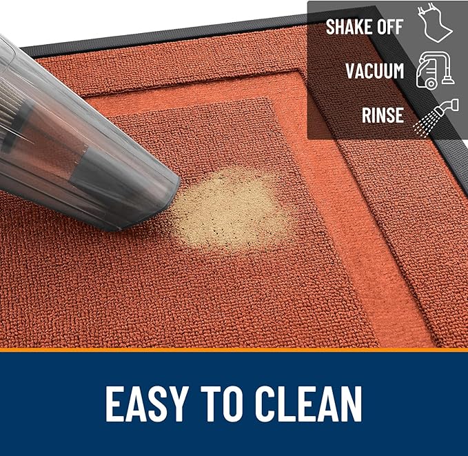 OLANLY Front Door Mat Outside 33x21, All-Season Heavy-Duty Rubber Doormat | - Image 5