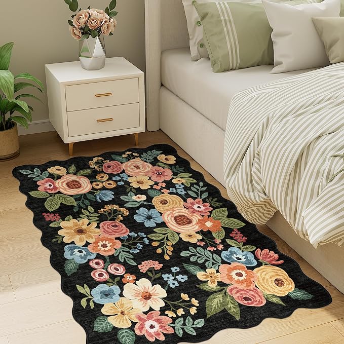DUKINO 3x4 Rug, Non Slip Floral Washable Area Rug - Image 5