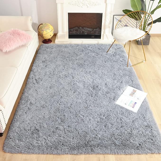 Chicrug Soft Area Rugs for Bedroom Living Room Plush Fluffy Rug 6x9 | Shag - Image 6