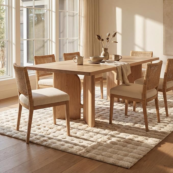nuLOOM Jeni Beige Checkered Washable Area Rug - Image 10