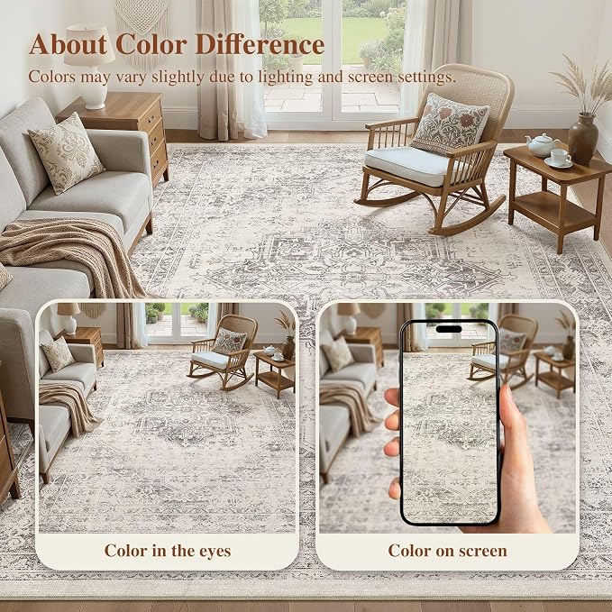 UERMEI 8x10 Area Rug Living Room Rugs - Image 7