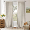 105 Inch Blackout Linen Curtains Pinch Pleat Bedroom Living Room Natural | Room by Twodrapes