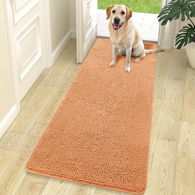 OLANLY Dog Door Mat for Muddy Paws 70x24, Super Absorbent Chenille Mud Mat | by OLANLY
