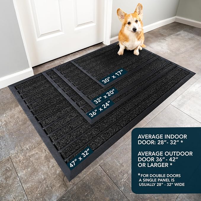 ubdyo Extra Durable Door Mat Outside Entrance | Dirt Trapping, Non-Slip Backing - Image 3