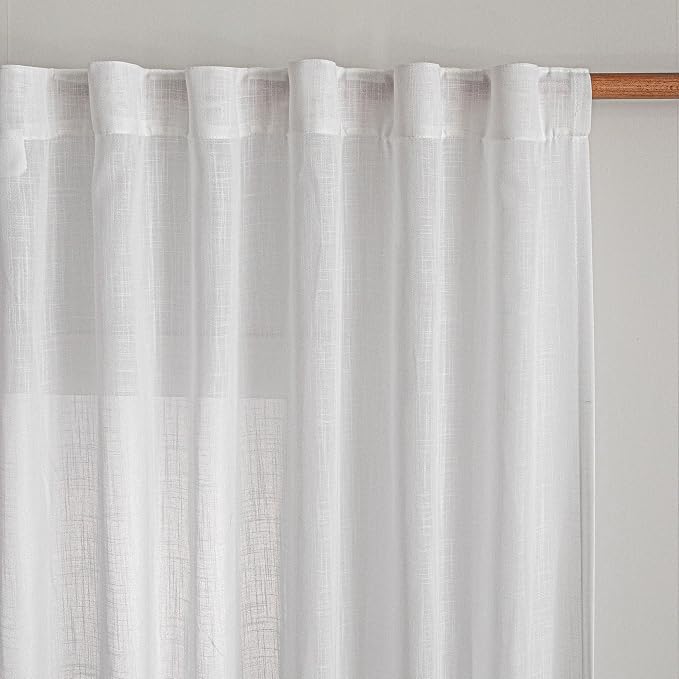 MYSKY HOME 95 Inches Long White Curtains - Image 8