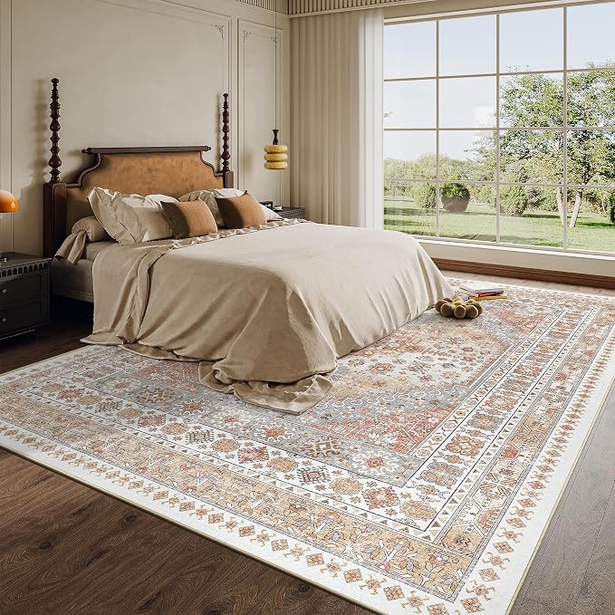 8x12 Area Rugs for Living Room, Large Washable Rug, Dining Room, Low Pile - Image 9
