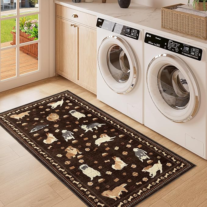 DUKINO 2x4 Rug Runner, Washable Dog Bathroom Rug Soft Non Slip, Non-Shedding - Image 3
