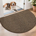 BEQHAUSE Dirt Trapper Door Mat 26" x 40" Half Circle Non Slip Rugs, Absorbent by BEQHAUSE