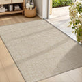 Ultra Thin Indoor Door Mat 24"x36", Non Slip Door Mat, Khaki | Low-Profile by LEKEEPGO