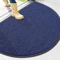 OLANLY Half Circle Front Door Mat 47x32, Waterproof Heavy-Duty Doormat | Blue by OLANLY