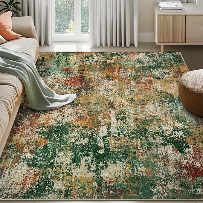 RELEANY Washable 10'x14' Abstract Area Rug by RELEANY