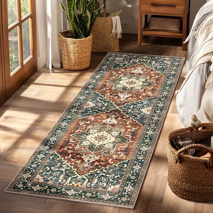 Yamaziot Washable Runner Rug, 2x6 Non-Slip Boho Vintage Hallway Kitchen Rug | by Yamaziot
