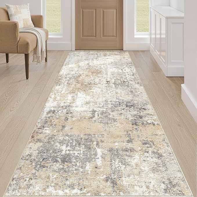 LOONGRUG Runner Rug 2x6 Washable Non-Slip Kitchen Neutral Modern Rugs | - Image 4