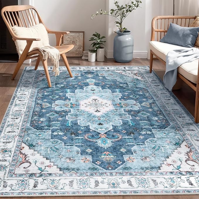 SERISSA 4x6 Washable Non Slip Boho Area Rug - Image 5