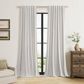108 Inch Long Natural 100% Blackout Curtains by Guken