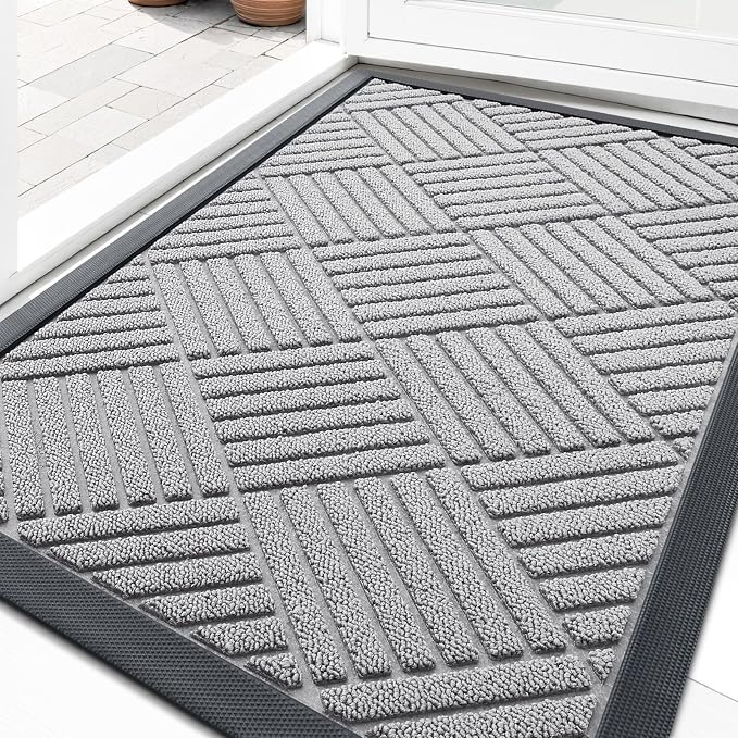 OLANLY Front Door Mat Outside Entrance, Waterproof Heavy-Duty Doormat | 29.5x17 by OLANLY