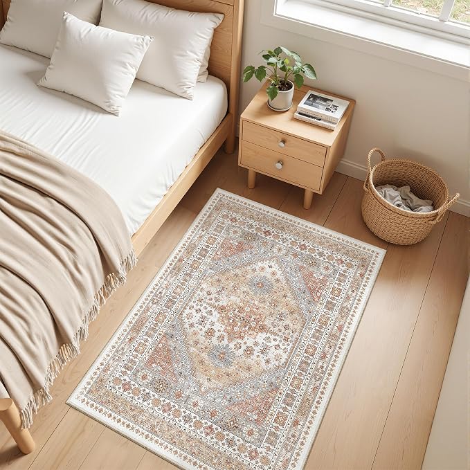 2x3 Rug Non Slip, Small Washable Entryway Rug, Runner - Image 9