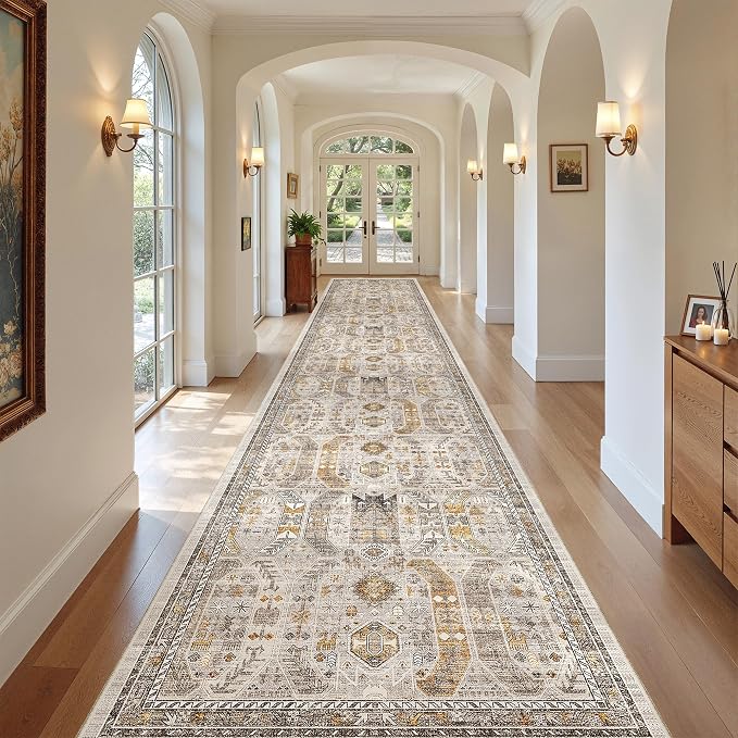 Madane Hallway Runner Rug 3x18 Washable Kitchen Runners 18ft, Low-Pile - Image 2