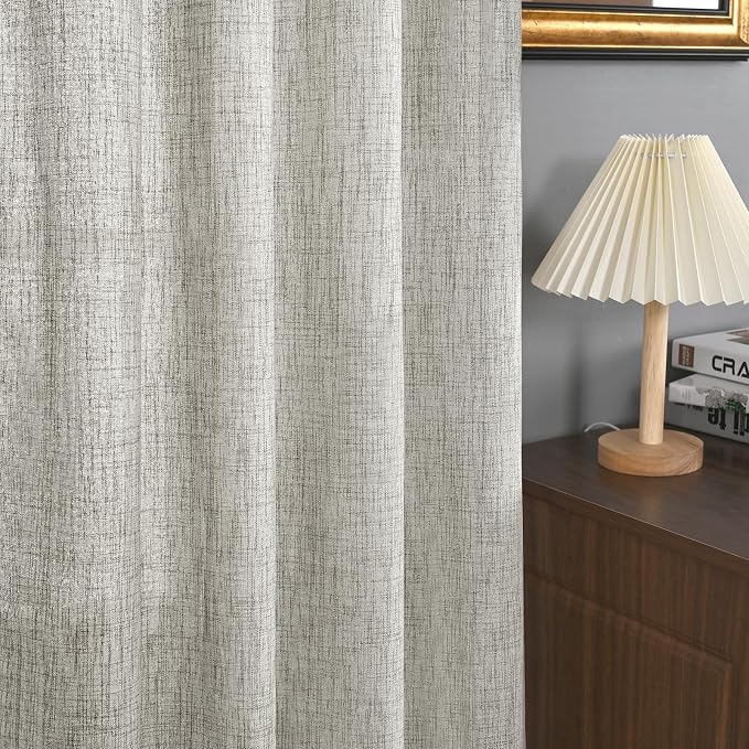 YoungsTex Dark Grey Linen Curtains - Image 7