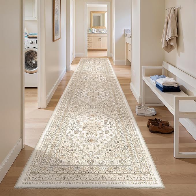 2'6 x 12' Runner Rug Non Slip, Washable Kitchen Rugs, Living Room, Long Rug - Image 8