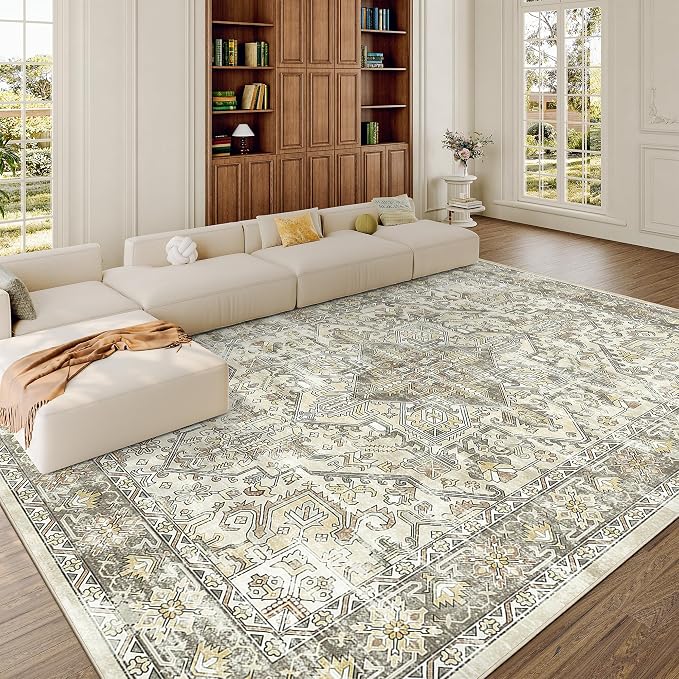 8x10 Area Rugs for Living Room, Large Washable Rug, Dining Room, Low Pile - Image 4