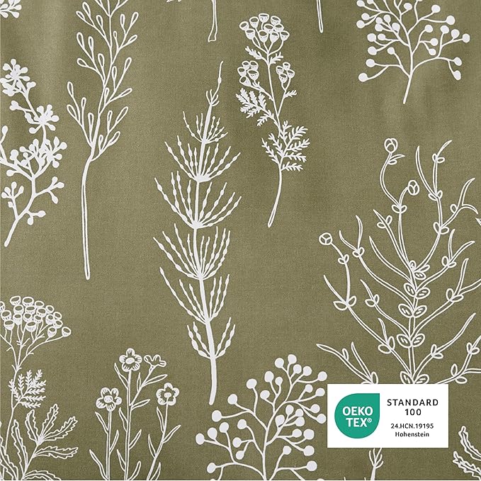 Bedsure King Comforter Set - Olive Green Bed Set, 3 Pieces Cute Floral Bedding, 1 Soft Reversible Botanical Flowers Comforter and 2 Pillow Shams