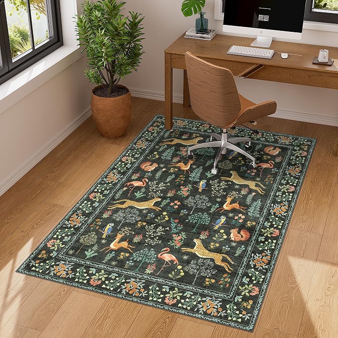DUKINO 3x4 Rug, Washable Animal Area Rug - Image 3
