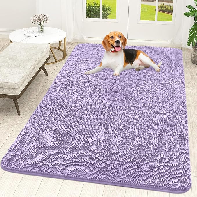OLANLY Dog Door Mat for Muddy Paws 70x46, Super Absorbent Chenille Mud Mat | by OLANLY