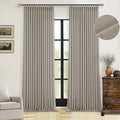 Taupe Burlywood Pinch Pleated Linen Curtains 96 Inches Long | Light Filtering by Twodrapes