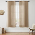 Sand Beige Curtains 63 Inch Length by Nanspring