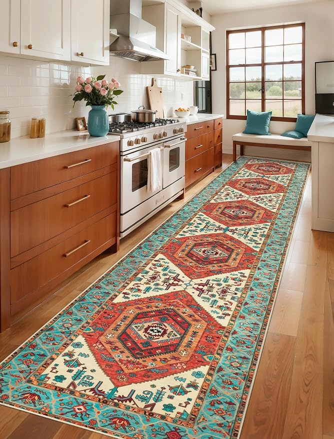 SERISSA 3x14 Washable Non Slip Boho Runner Rug - Image 2