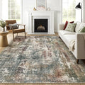 LOONGRUG 7x9 Area Rug Washable Large Neutral Modern Living Room Rugs | Abstract by LOONGRUG