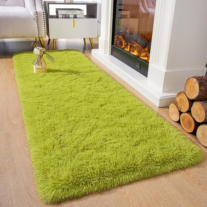 Chicrug Soft Runner Rug for Bedroom Living Room Plush Fluffy Rugs 2x6 | Shag - Image 2