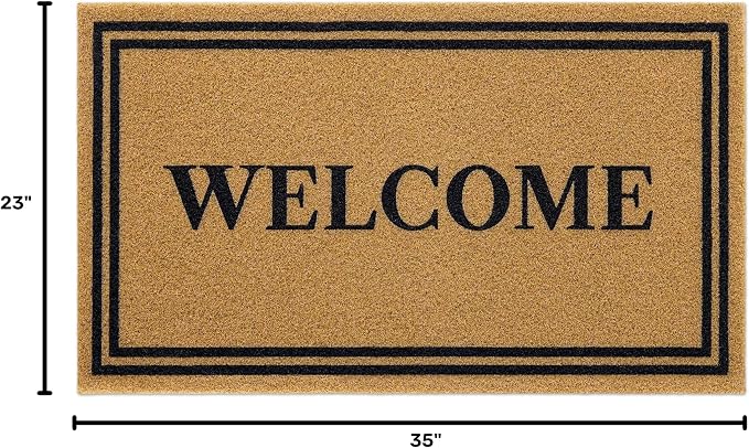 OLANLY Front Door Mat, Low Profile Doormat, Stain and Fade Resistant, - Image 2