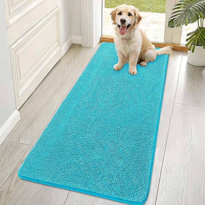 OLANLY Dog Door Mat for Muddy Paws 70x32, Super Absorbent Chenille Mud Mat | by OLANLY